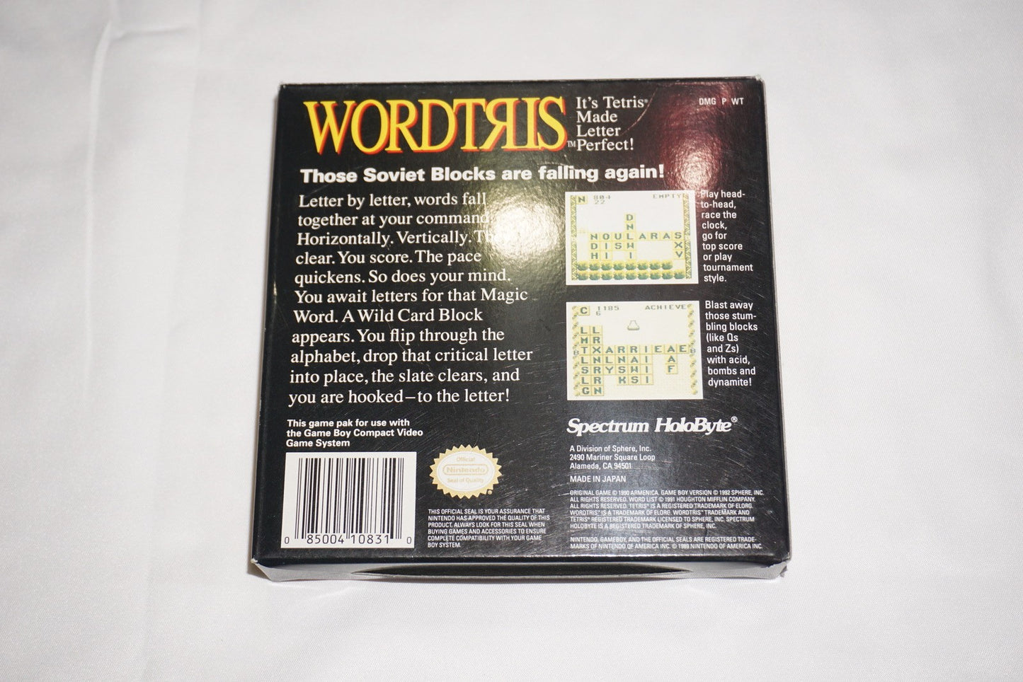 Wordtris (Game Boy Gameboy) Complete in Box w/ Reg CIB
