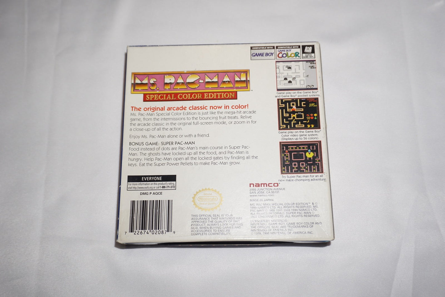 Ms Pac Man Special Color (Nintendo Game Boy Color Gameboy) Complete in Box CIB