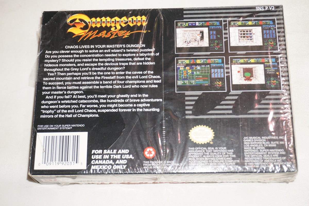 Dungeon Master (Super Nintendo SNES) Complete in Box CIB
