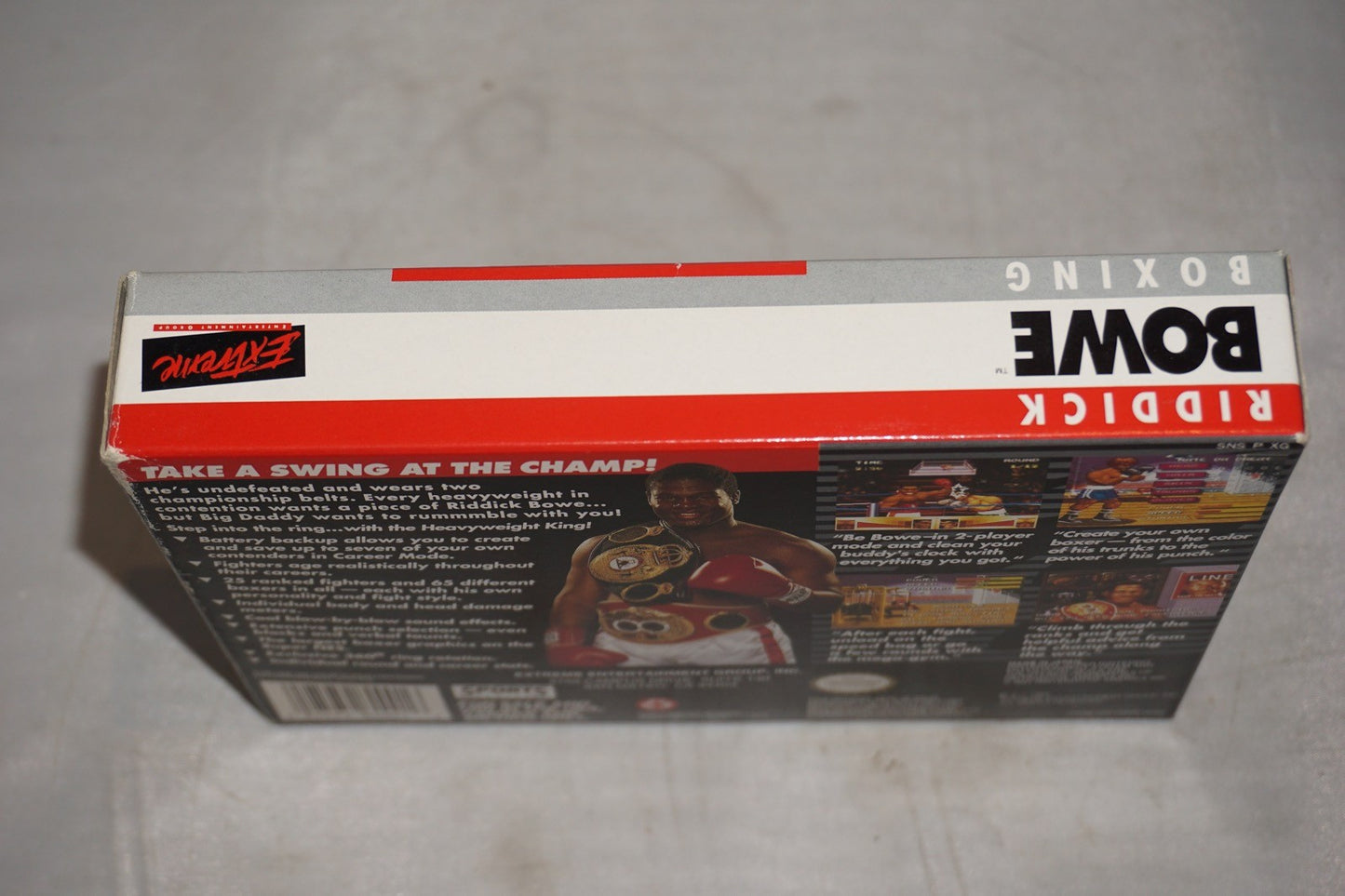 Riddick Bowe Boxing (Super Nintendo SNES) Complete in Box CIB