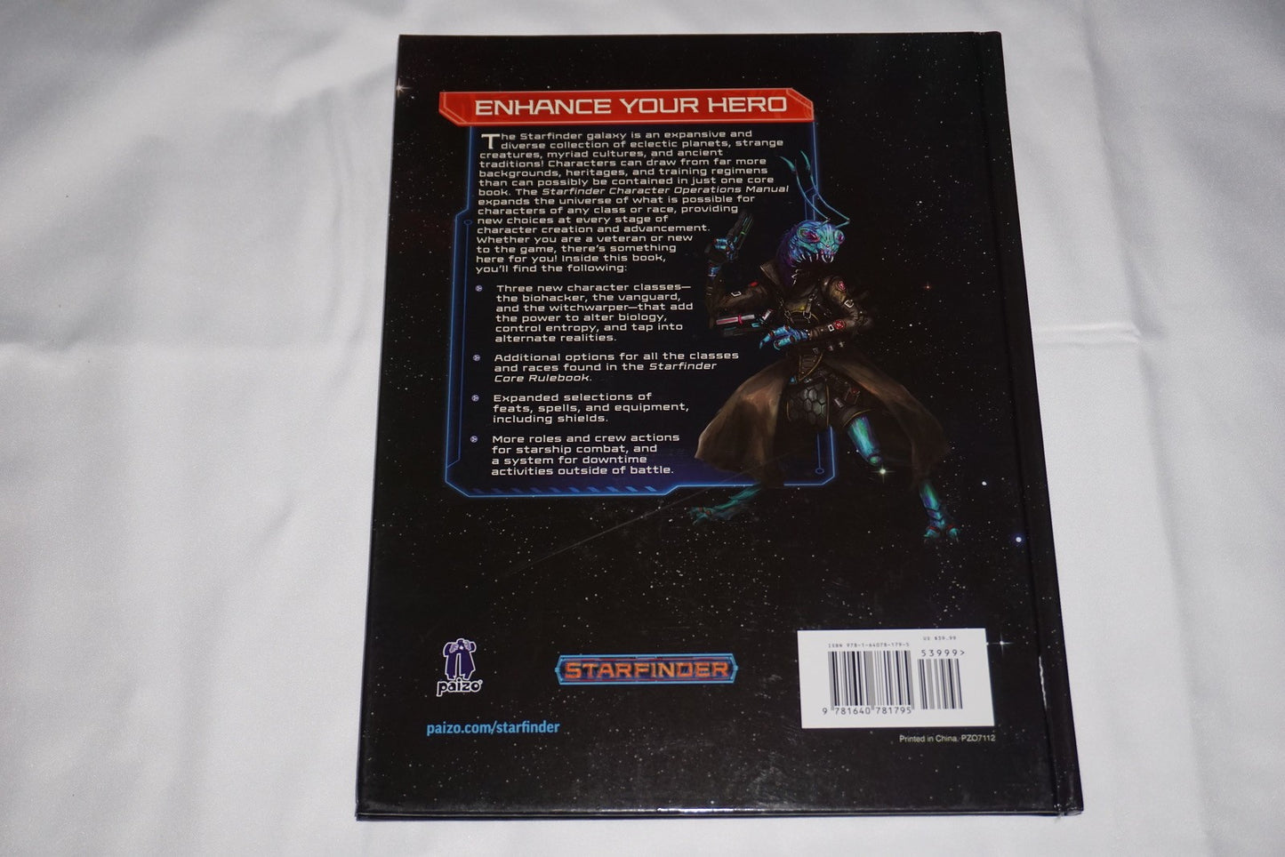 Character Operations Manual Hardcover Book Starfinder NEW