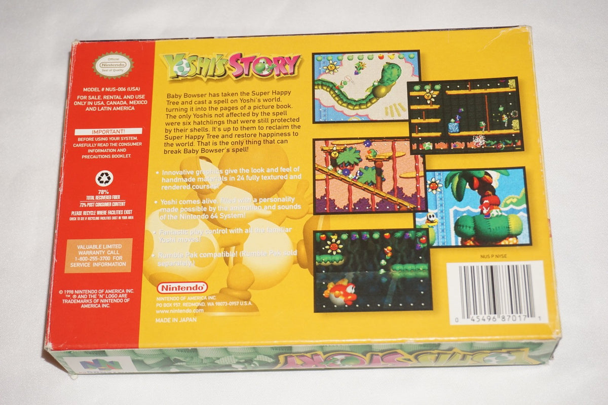 Yoshi's Story (Nintendo 64 N64) Complete in Box CIB Authentic