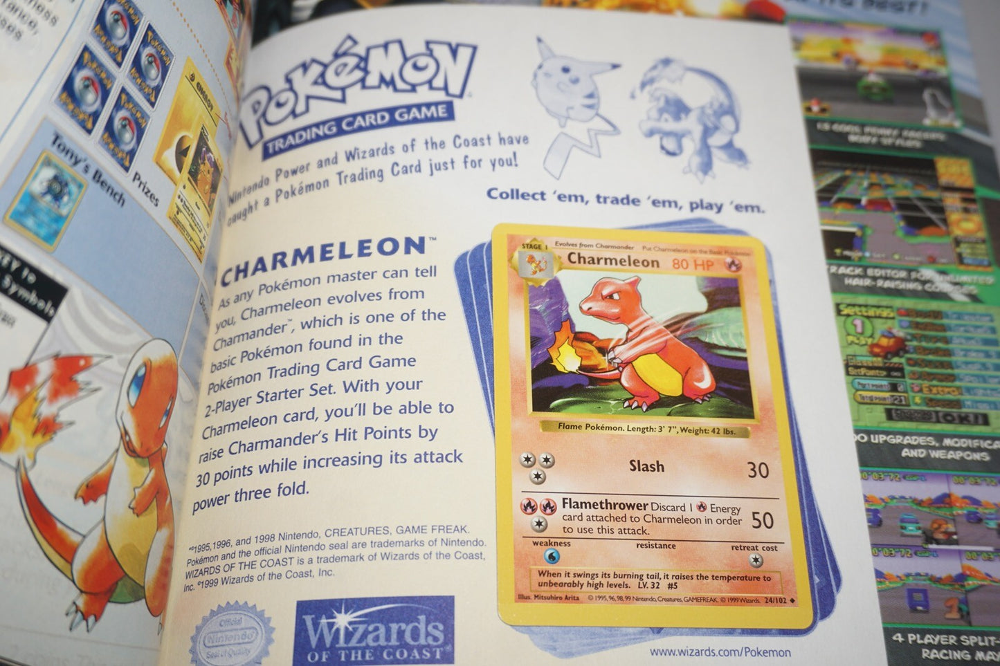 Nintendo Power Vol 118 Tonic Trouble Magazine #2 Poster Charmeleon Pokemon NM