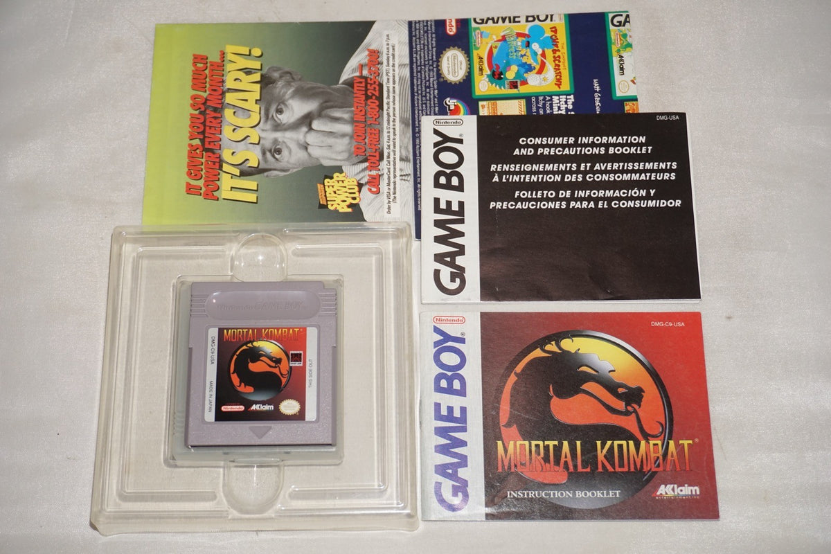 Mortal Kombat 1 (Nintendo Gameboy Game Boy GB) Complete CIB Authentic