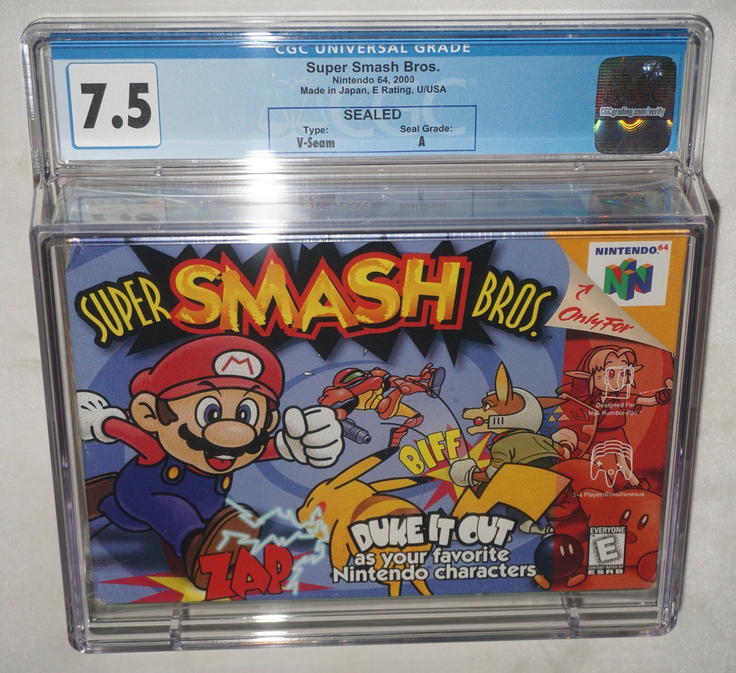 Super Smash Bros (Nintendo 64 N64) CGC 7.5 A NEW Sealed