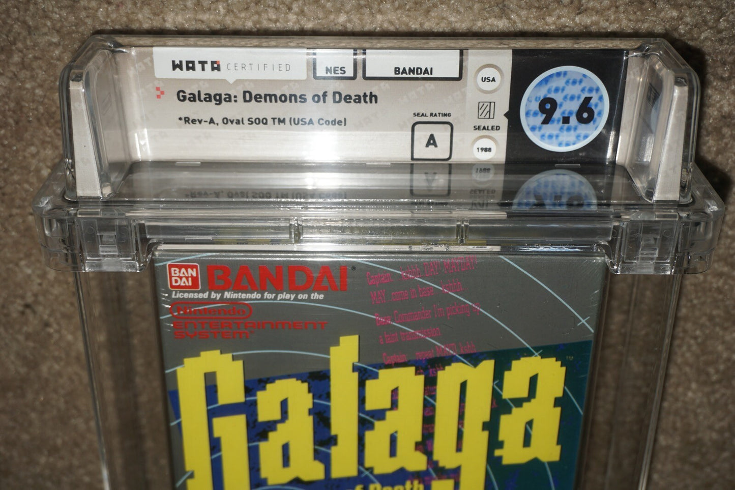 Galaga Demons Of Death (Nintendo NES) WATA 9.6 A NEW Factory Sealed