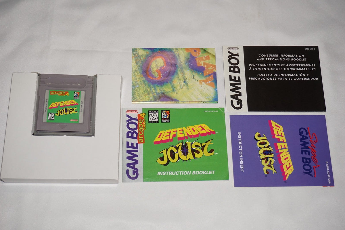 Arcade Classic 4: Defender and Joust (Nintendo Game Boy) Complete in Box CIB