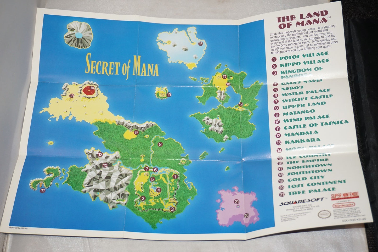 Secret Of Mana (Super Nintendo SNES) Complete in Box w/ Map Book Offer CIB