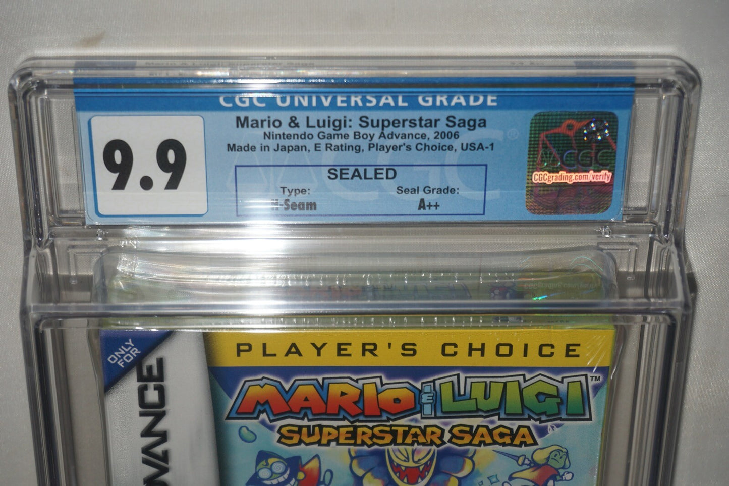Mario & Luigi Superstar Saga (Nintendo Game Boy Advance GBA) CGC 9.9 A++ NEW
