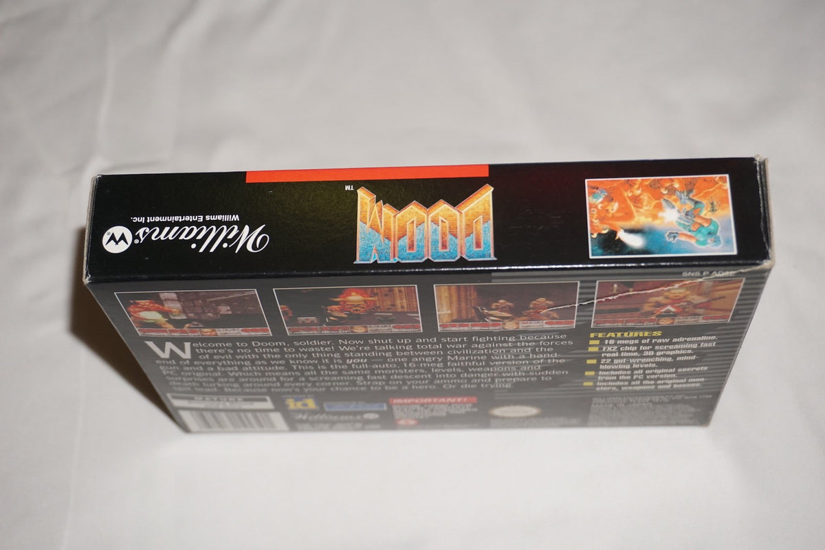Doom (Super Nintendo SNES) Complete in Box w/ Reg CIB