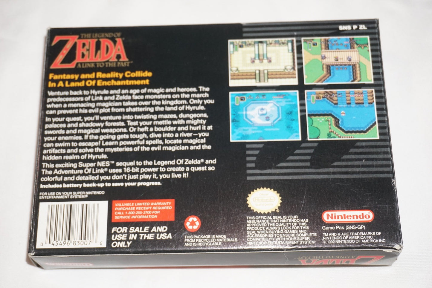 Legend Of Zelda A Link To Past (Super Nintendo SNES) Complete w/ Map Tips CIB