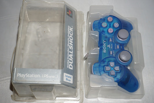 Island Blue Controller (Sony Playstation 1 ps1) w/ Box Official OEM