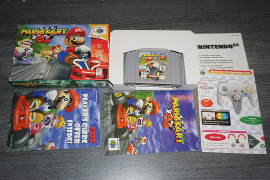 Mario Kart (Nintendo 64 N64) Complete in Box NEAR MINT Shape Original Release