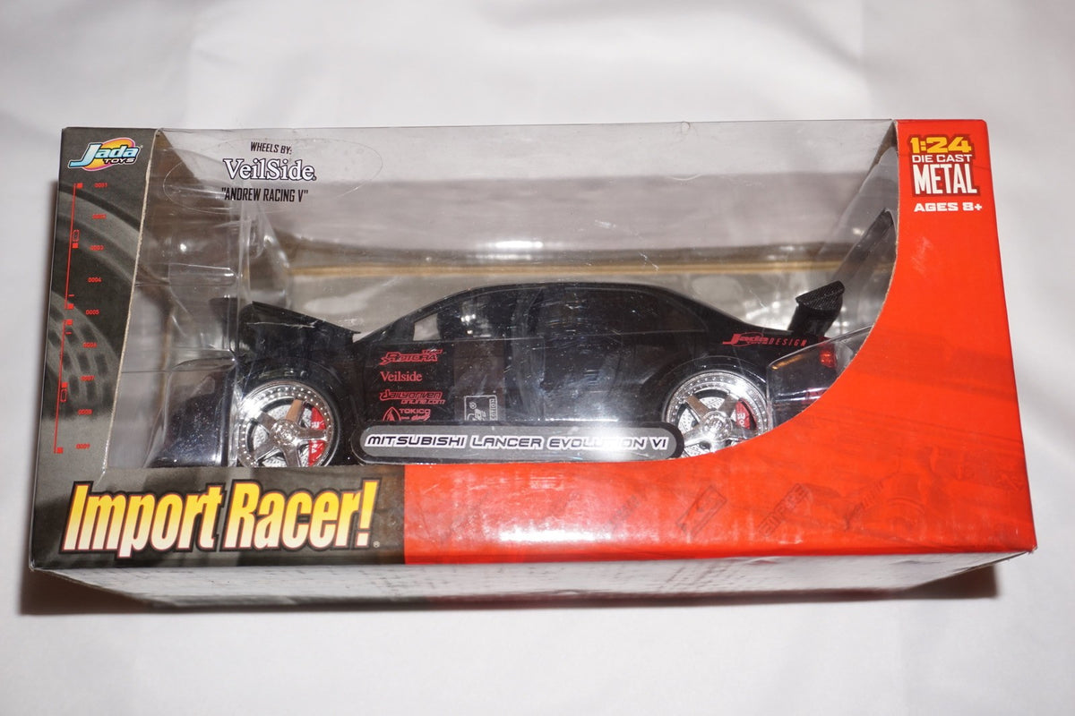 Mitsubishi Lancer Evolution VI 6 Evo Black Garage Worx Jada Toys 1:24 NEW