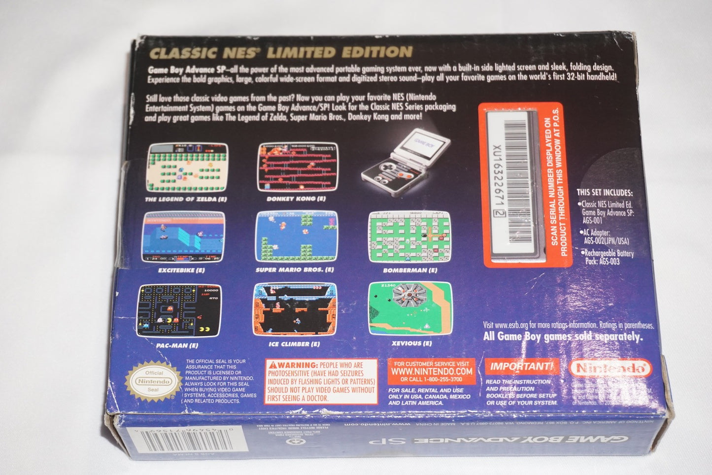 NES Classic Game Boy Advance SP System Console NEW Factory Sealed In Box