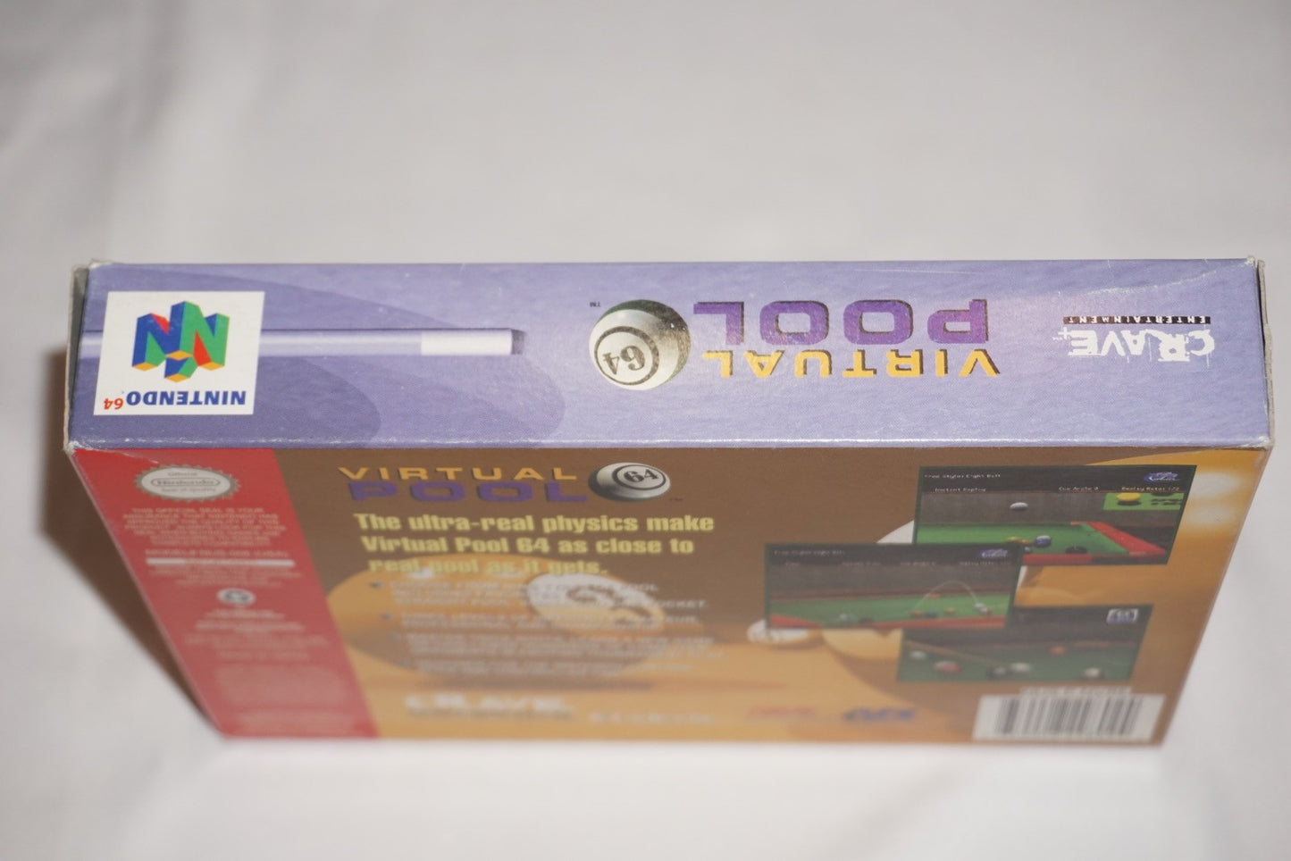 Virtual Pool (Nintendo 64 N64) Complete in Box CIB