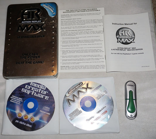 Action Replay Max (Sony Playstation 2 ps2) Complete w/ USB Stick