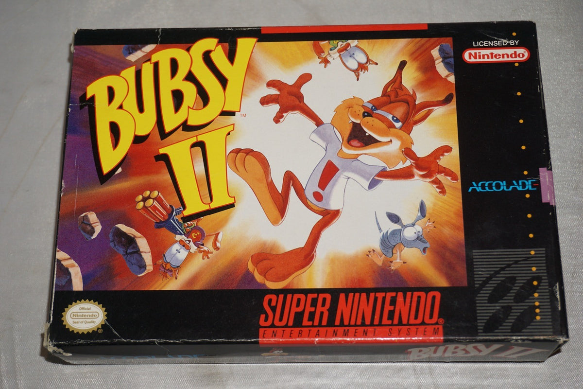 Bubsy II 2 (Super Nintendo SNES) Complete in Box CIB