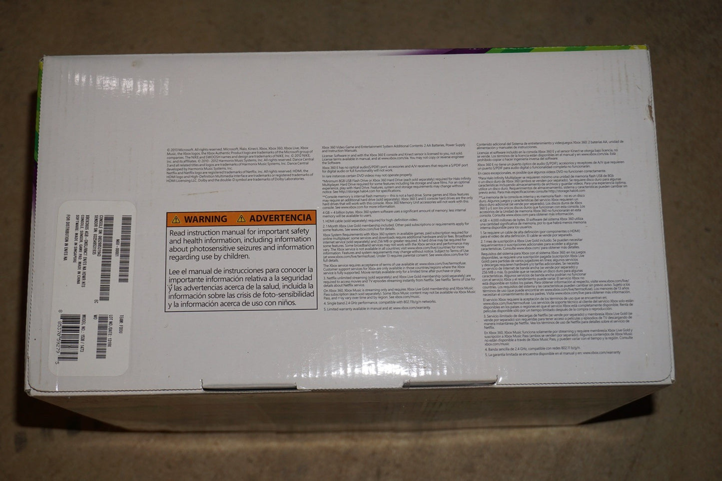 Black Microsoft Xbox 360 4 gb E System Console NEW Sealed Kinect Adventures
