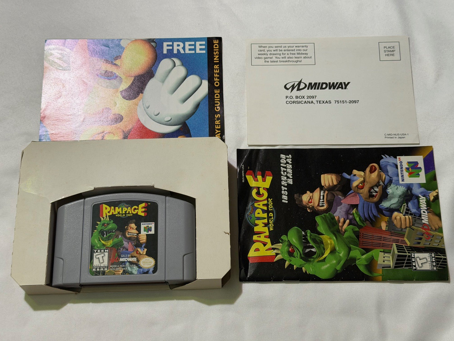 Rampage World Tour (Nintendo 64 N64) Complete in Box w/ Reg CIB