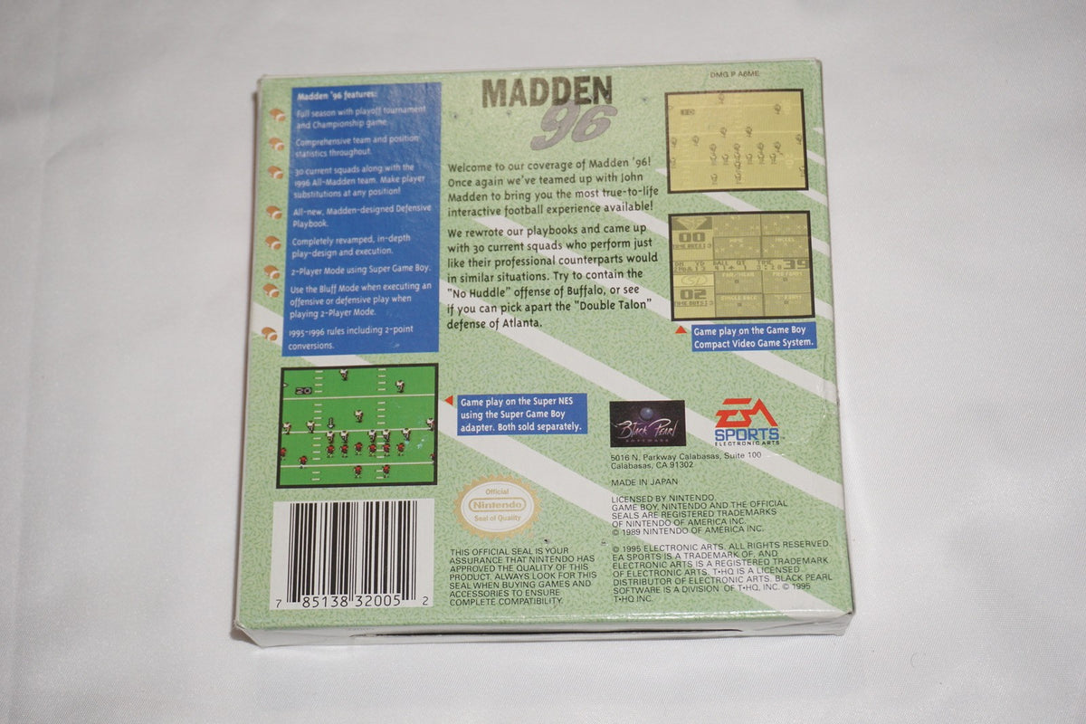 Madden 96 (Nintendo Game Boy Gameboy) Complete in Box CIB