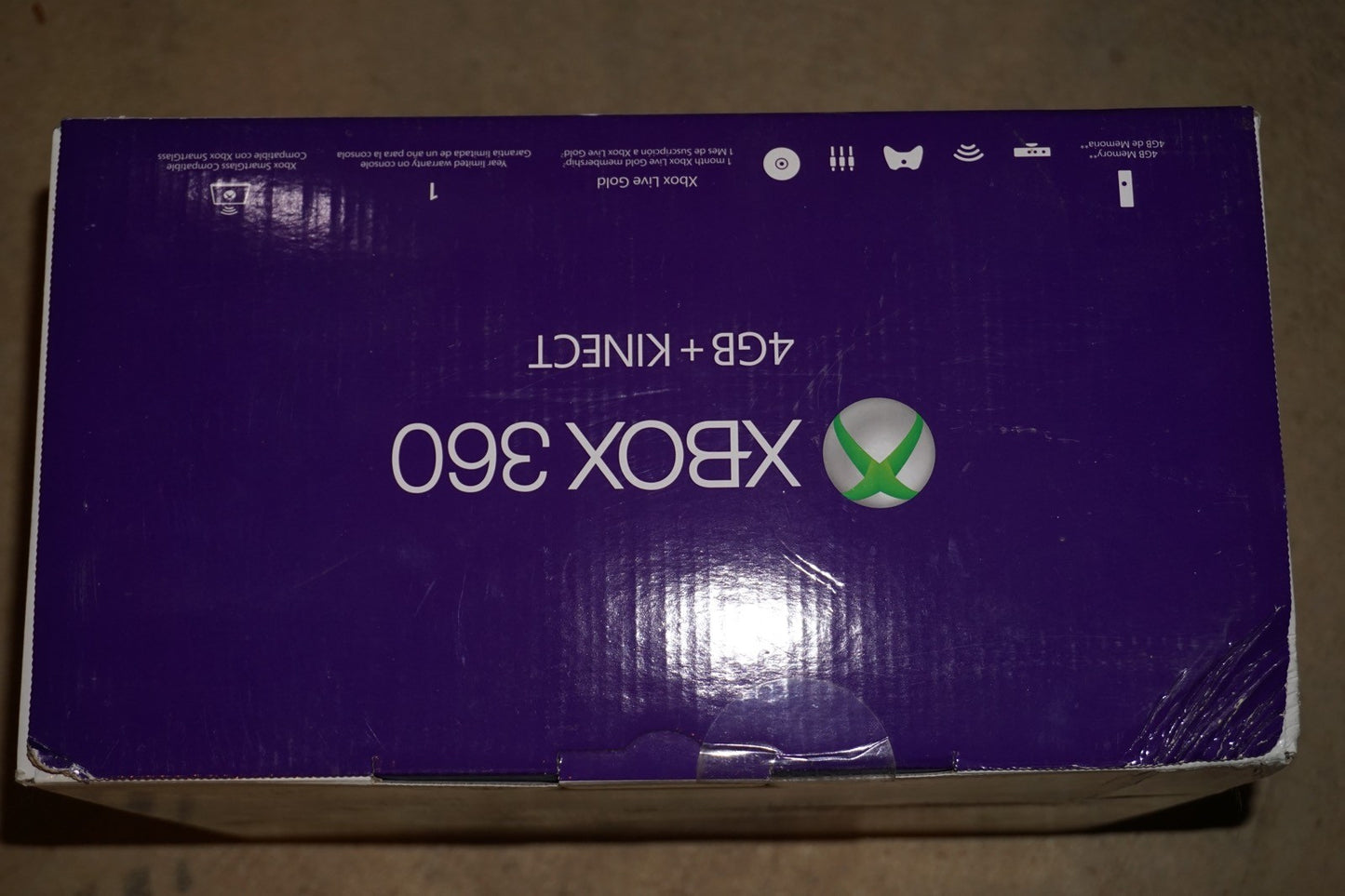 Black Microsoft Xbox 360 4 gb E System Console NEW Sealed Kinect Adventures