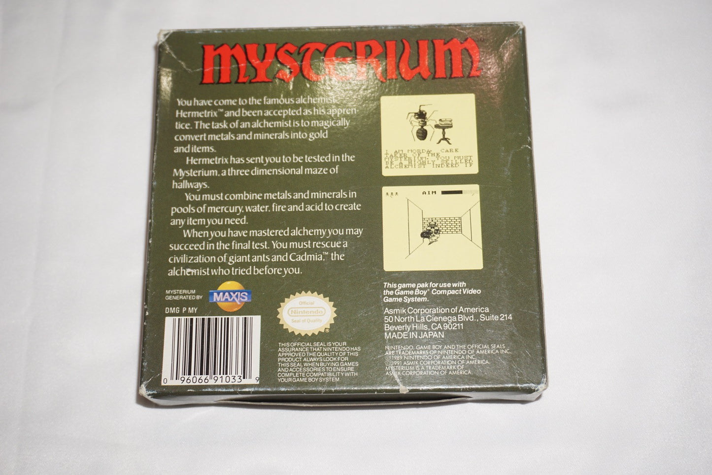 Mysterium (Nintendo Game Boy Gameboy) Complete in Box w/ Reg CIB
