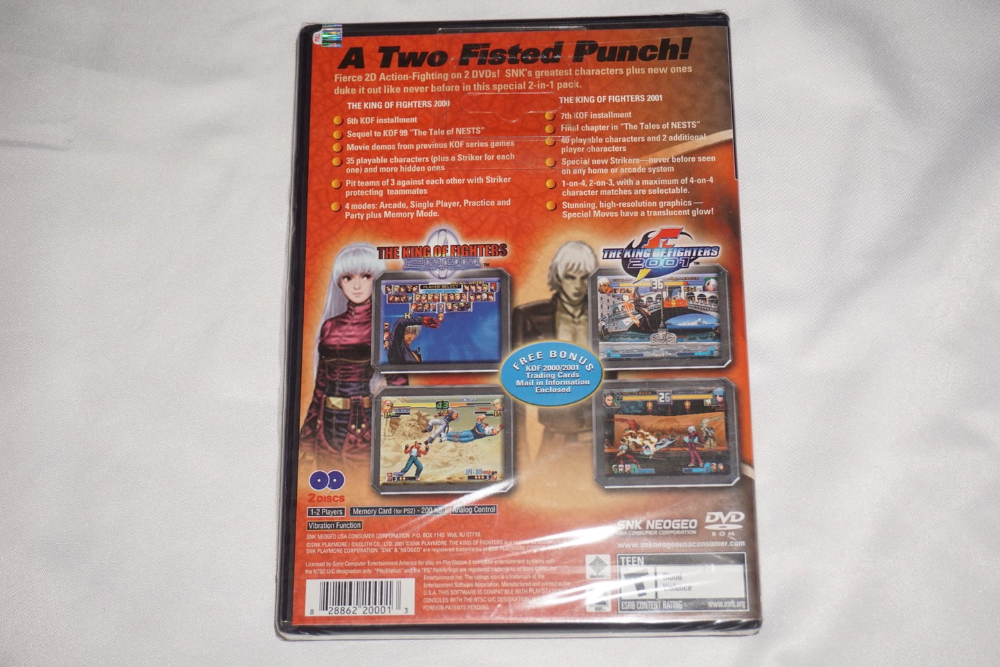 King of Fighters 2000/2001 (Sony Playstation 2 ps2) NEW Sealed OBI Strip 00/01