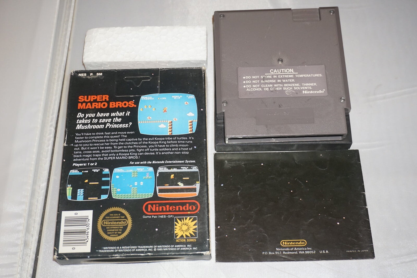 Super Mario Bros HANGTAB (Nintendo NES) Complete in Box CIB #2