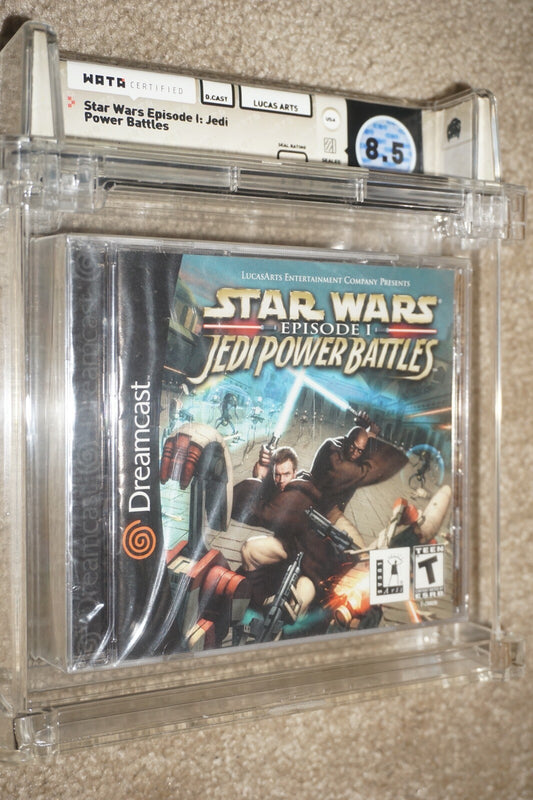 Star Wars Jedi Power Battles (Sega Dreamcast) WATA 8.5 A NEW Factory Sealed