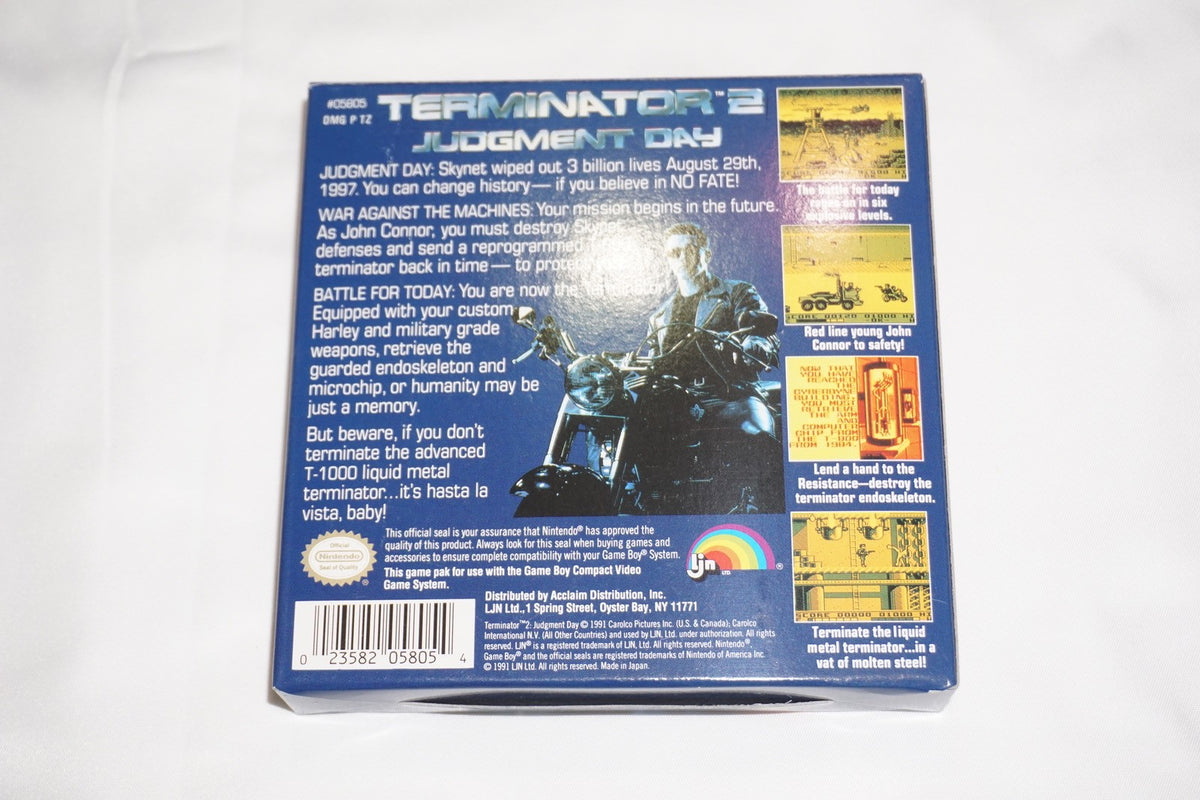 T2 Judgment Day Terminator 2 (Game Boy Gameboy) Complete in Box w/ Reg CIB