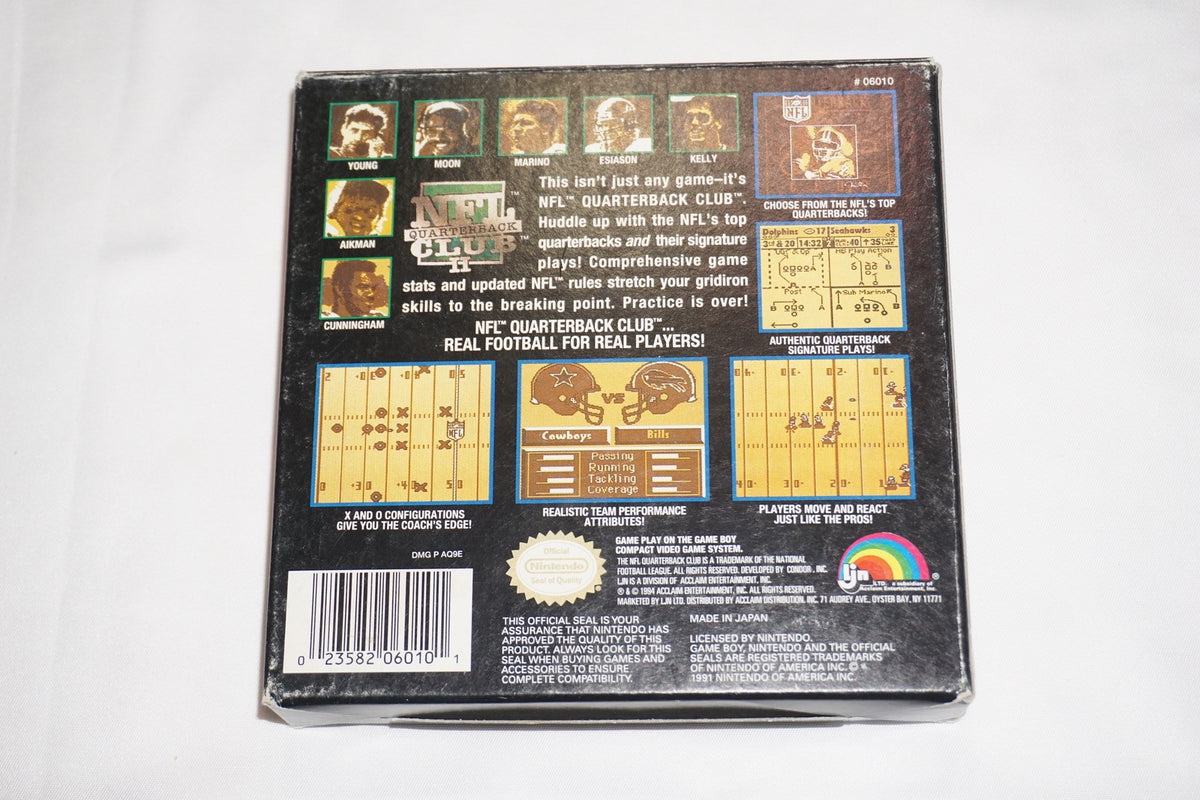 NFL Quarterback Club II 2 QB (Nintendo Game Boy Gameboy) Complete in Box CIB