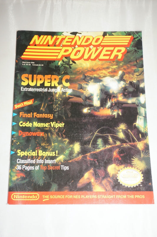 May/June 1990 Super Contra Nintendo Power Magazine #4 Poster Book