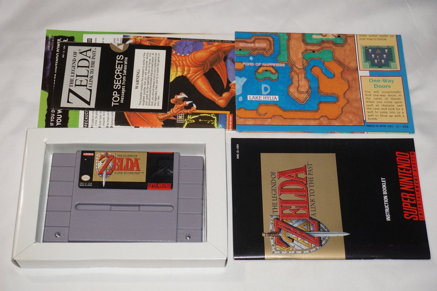 Legend Of Zelda A Link To Past (Super Nintendo SNES) Complete w/ Map Tips CIB