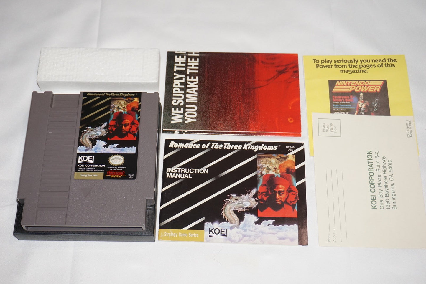 Romance of the Three Kingdoms 1 (Nintendo NES) Complete in Box w/ Reg Poster CIB