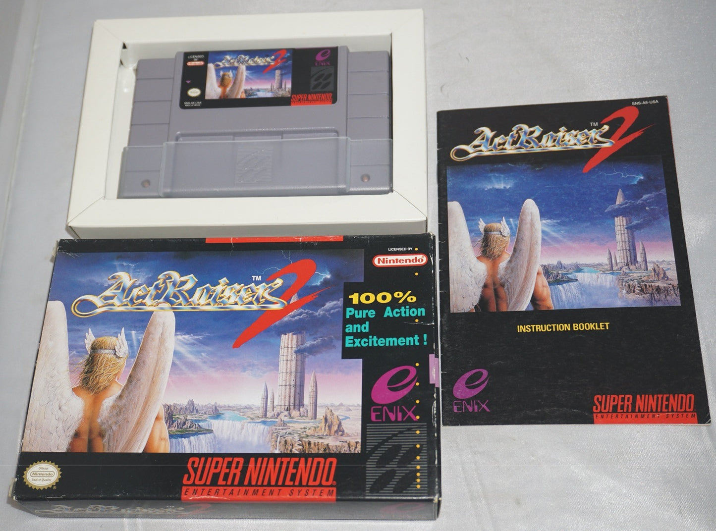 Actraiser 2 (Super Nintendo SNES) Complete in Box CIB