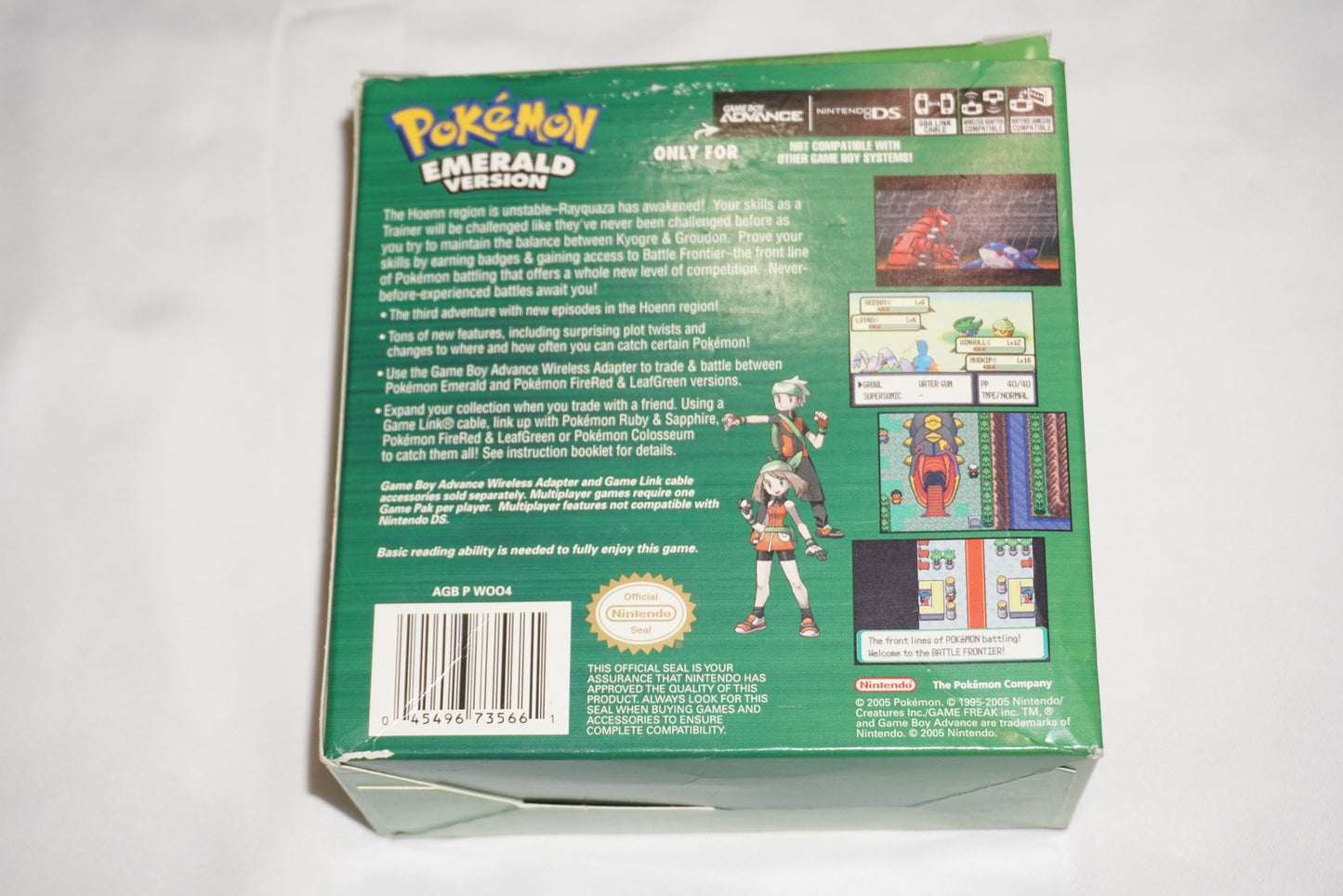 Pokemon Emerald (Game Boy Advance GBA ) Complete in Big Box w/ Carrying Case