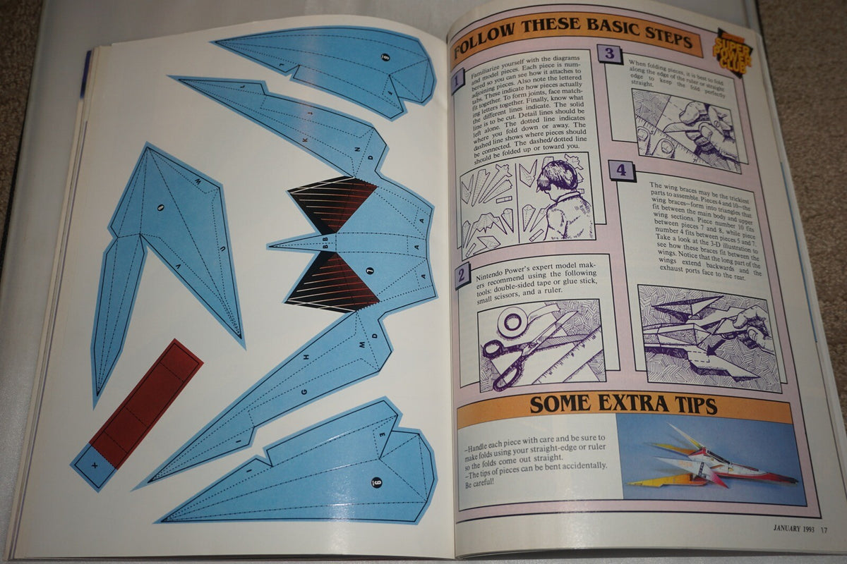 Nintendo Power Vol 44 Magician's Quest Magazine #1 Poster Plane Book NM