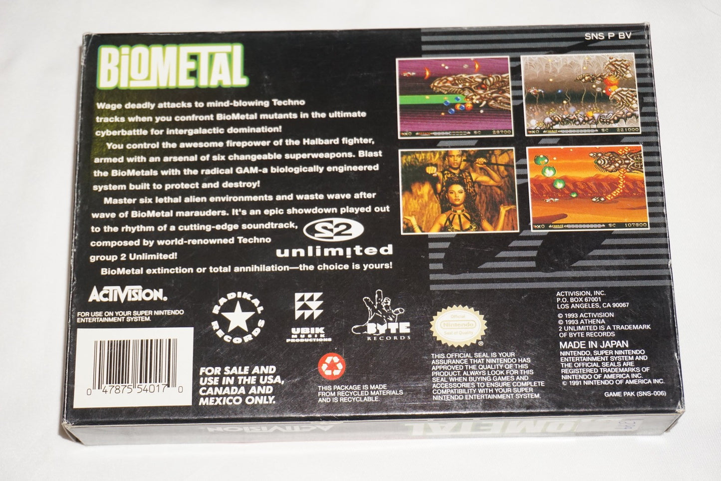 Biometal (Super Nintendo SNES) Complete in Box CIB
