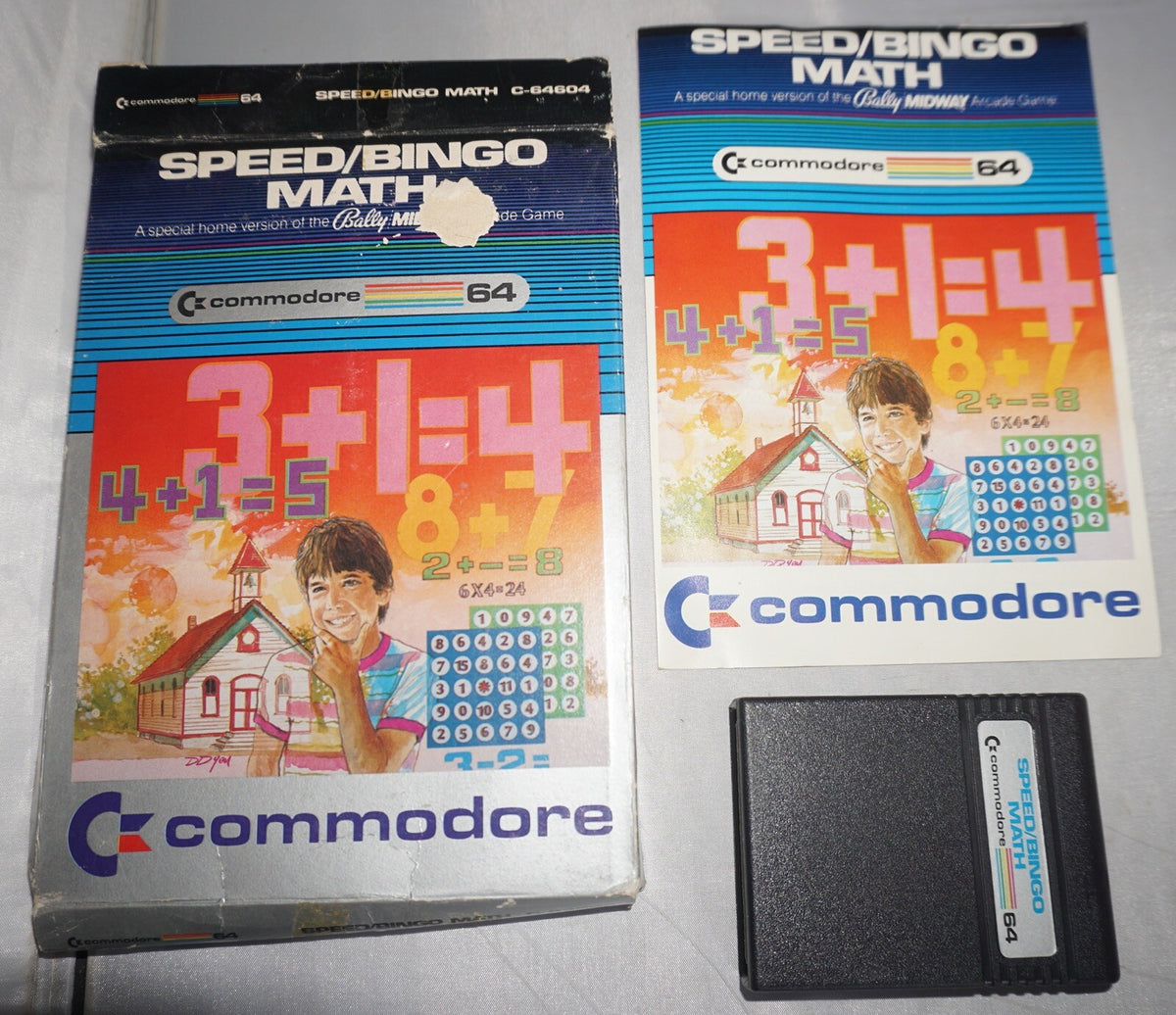 Speed/Bingo Math (Commodore 64) Complete In Box