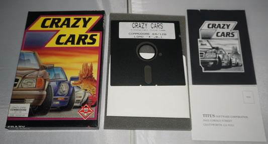 Crazy Cars (Commodore 64) Complete in Box CIB