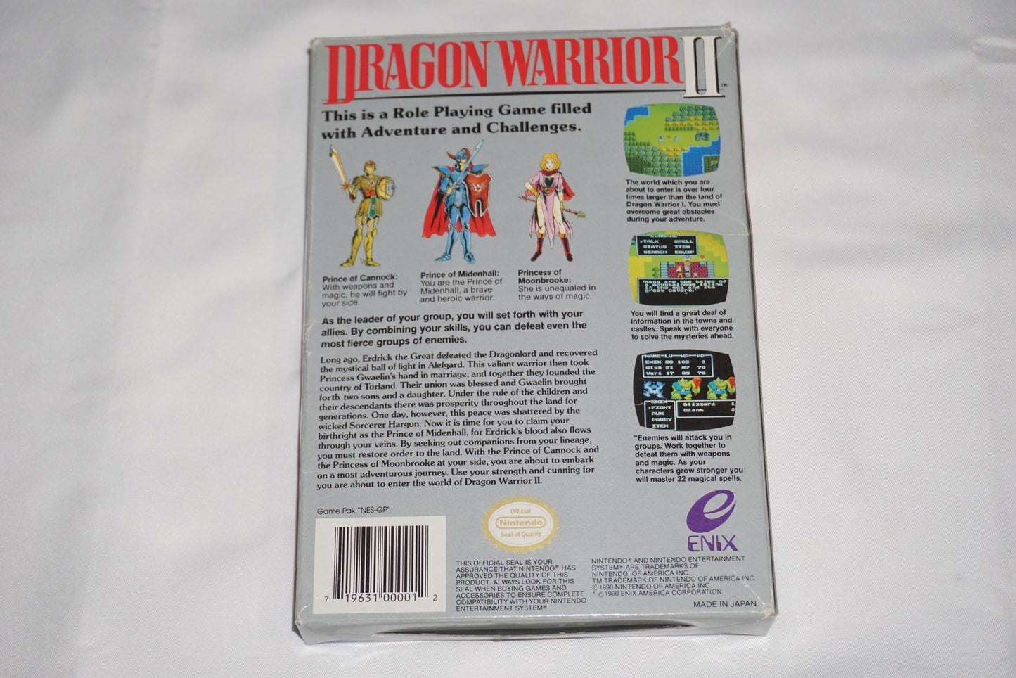 Dragon Warrior II 2 (Nintendo NES) Complete in Box CIB
