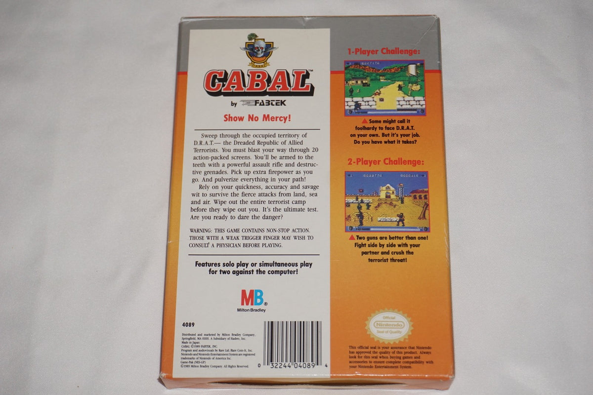 Cabal (Nintendo NES) Complete in Box CIB