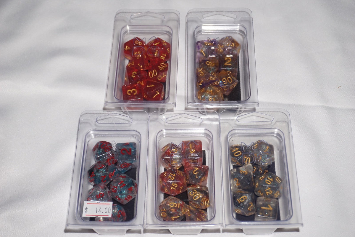 Mdg 16mm Resin Poly Dice Set Unicorn Set Of 5 Dice Set Lot NEW Sealed