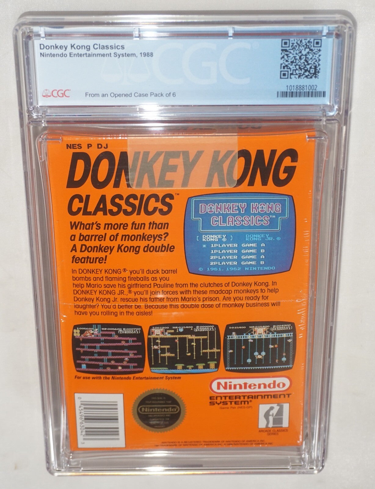 Donkey Kong Classics (Nintendo NES) CGC 9.8 A+ NEW Sealed