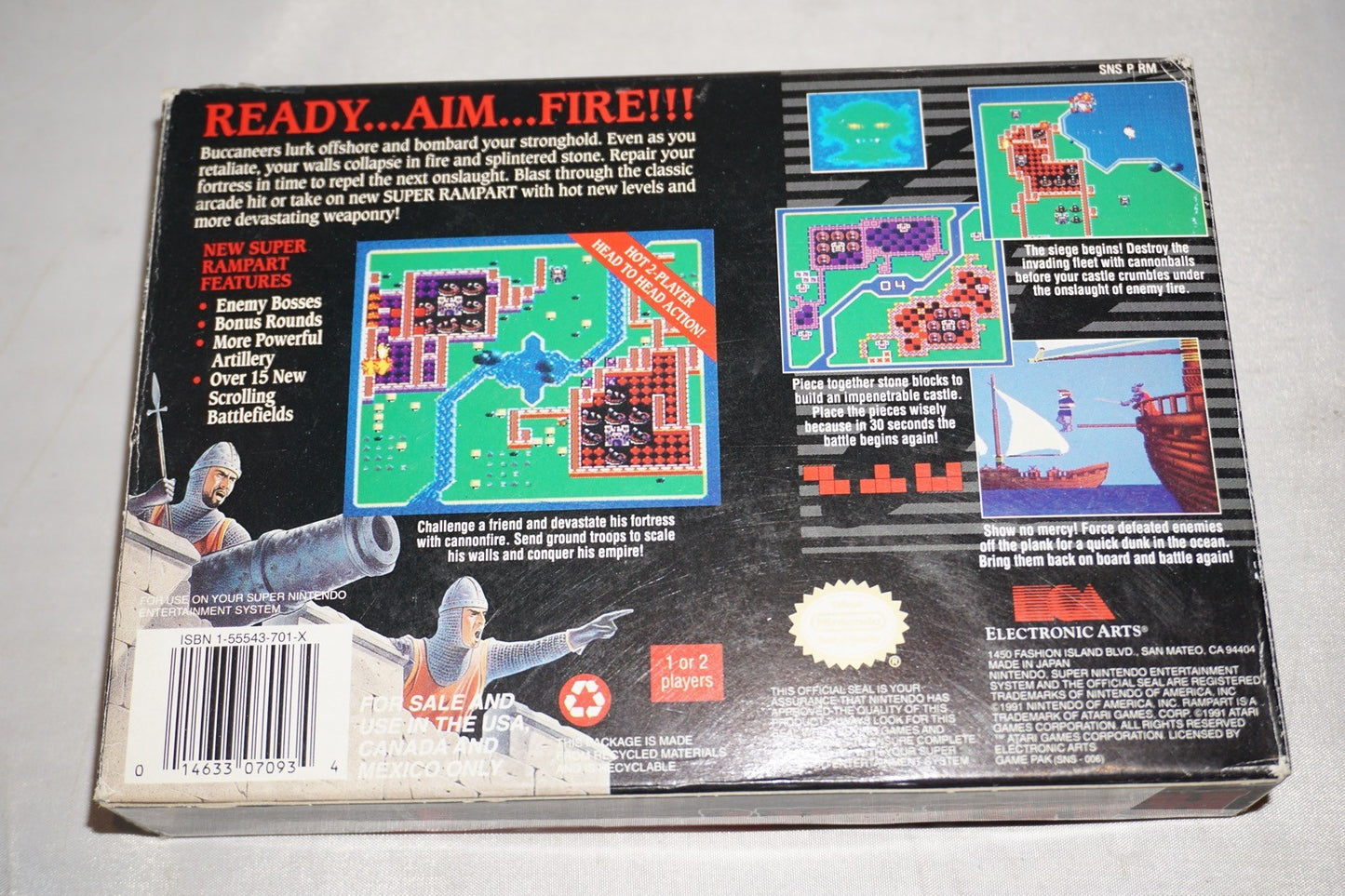 Rampart (Super Nintendo SNES) Complete in Box w/ Reg Card CIB