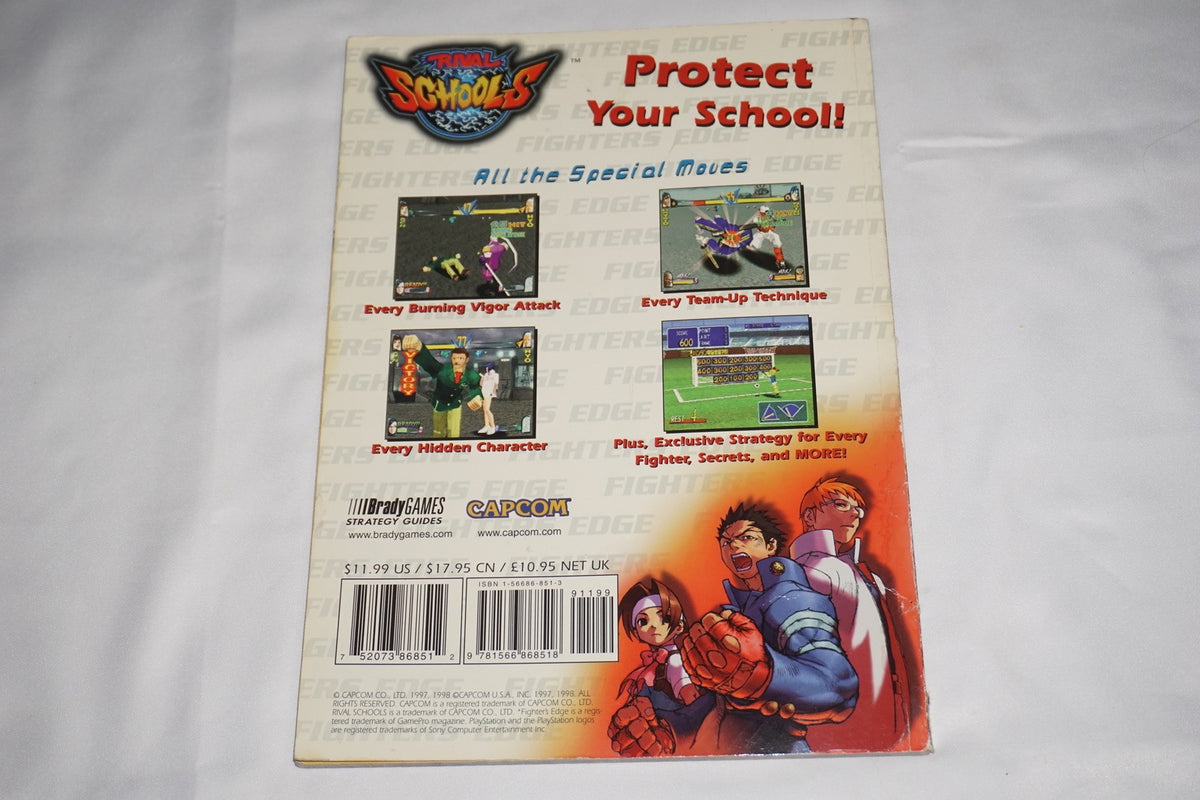 Rival Schools Official Fighting Strategy Guide Playstation 1 ps1