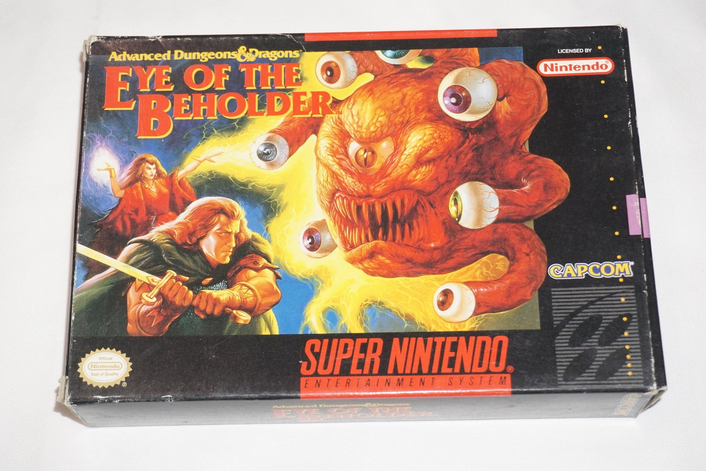Advanced Dungeons & Dragons Eye of  Beholder (Super Nintendo SNES) Complete CIB