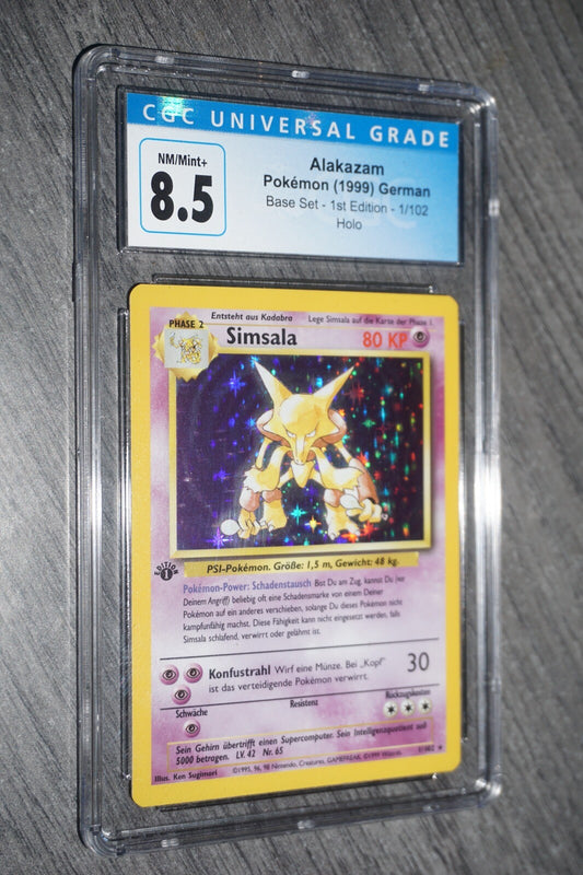 Alakazam 1/102 from Pokemon 1st Edition Base Set German Cgc 8.5 Simsala