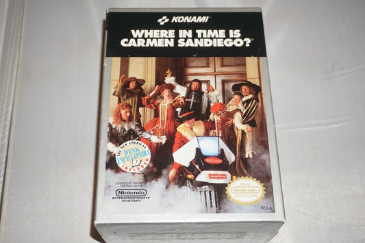 Where In Time Is Carmen Sandiego (Nintendo NES) Complete in Box CIB Near Mint